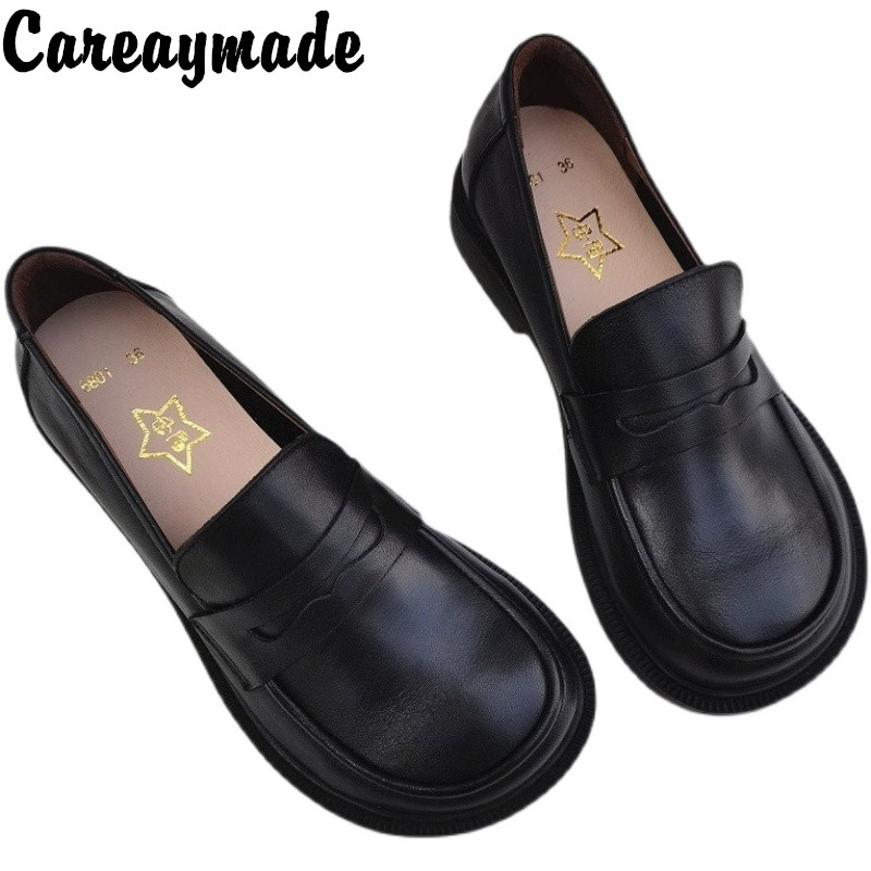 Men'S Shoes To Women'S - Careaymade-여성용 캐주얼 신발, 슬립온 옥스포드 신발,