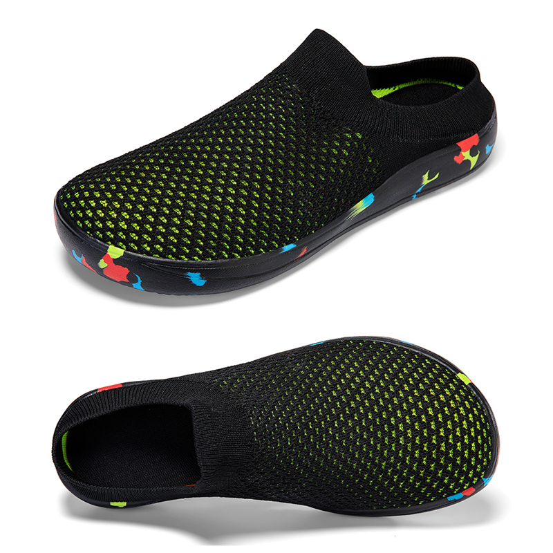 Men'S Shoes Diabetic - 여름 통기성 하프 슈즈 남성 와이드