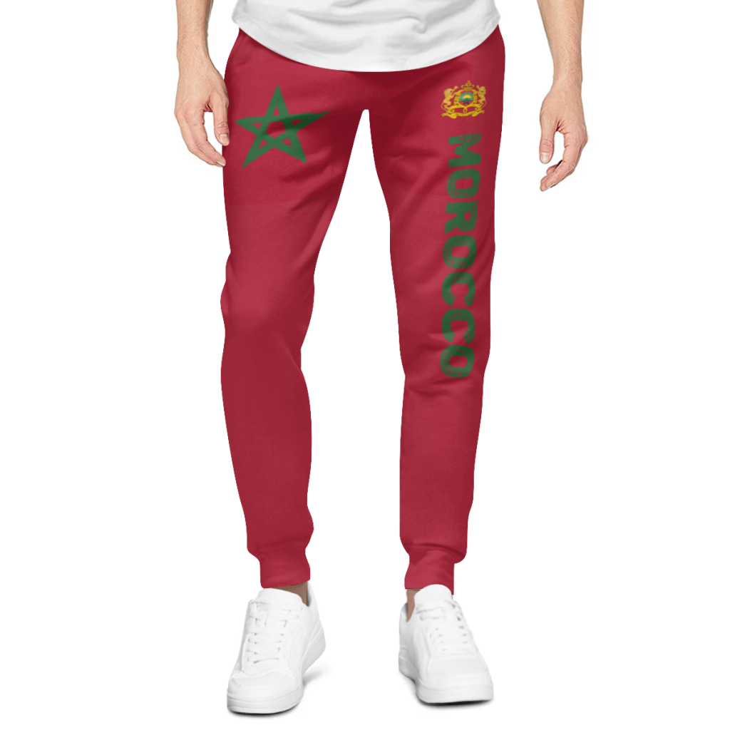 Men Shoes Joggers - 2025 모로코 국기 남성용 스웨트 팬츠