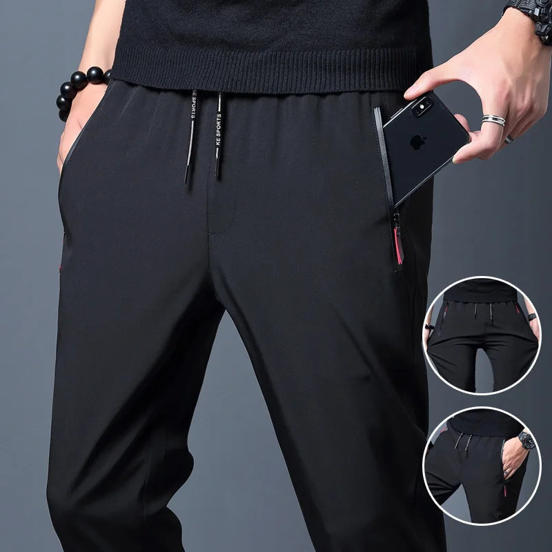 Men Shoes Joggers - 남성 캐주얼 바지 스트레이트 슬림 피트
