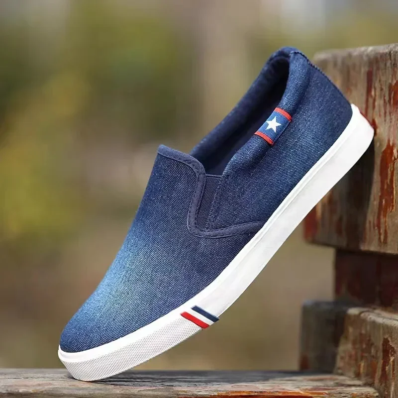 Men Shoes Vans - 데님 남성 캔버스 신발 슬립 온