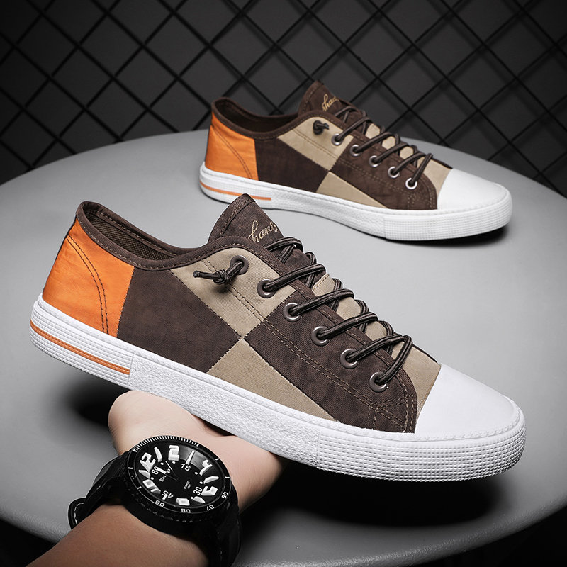 남성용 캐주얼 스니커즈, 플랫 브랜드 패션 캔버스 신발 - Men Shoes Vans 리뷰 및 가격