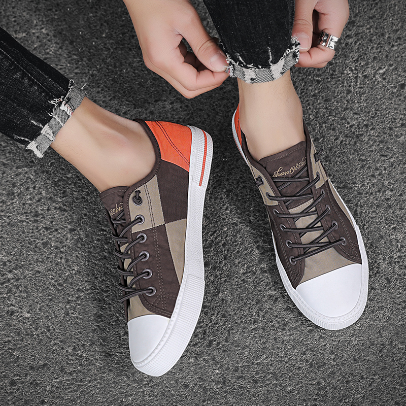 남성용 캐주얼 스니커즈, 플랫 브랜드 패션 캔버스 신발 - Men Shoes Vans 리뷰 및 가격