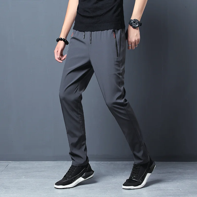 남성 캐주얼 바지 스트레이트 슬림 피트 신축성있는 허리 - Men Shoes Joggers 리뷰 및 가격
