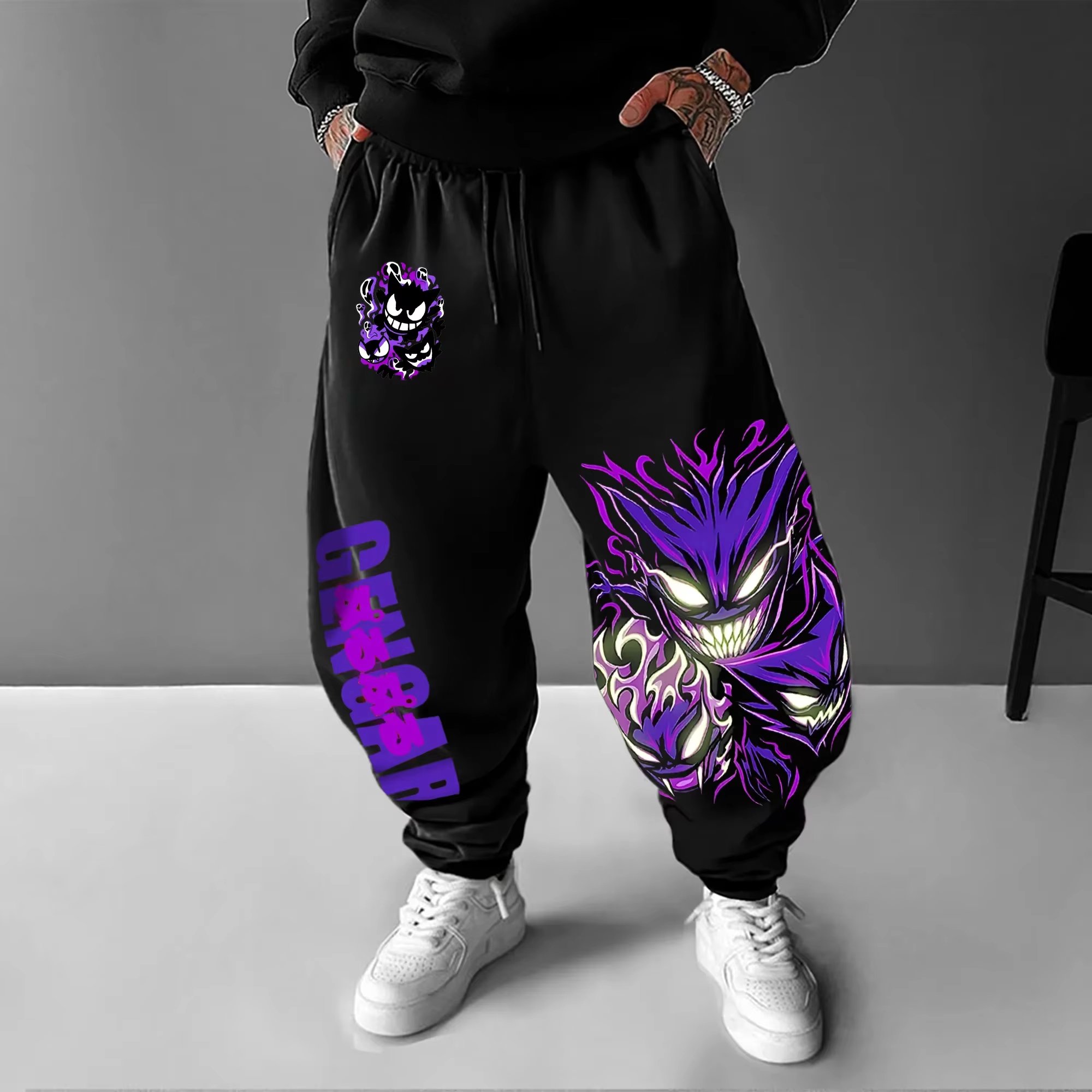 Y2K 2026 포켓몬 Gengar 코튼 스위트 팬츠  - Men Shoes Joggers 리뷰 및 가격