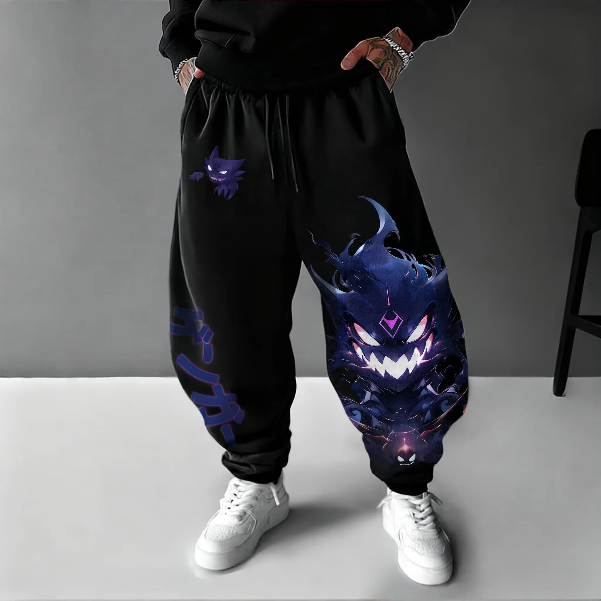 Y2K 2026 포켓몬 Gengar 코튼 스위트 팬츠  - Men Shoes Joggers 리뷰 및 가격