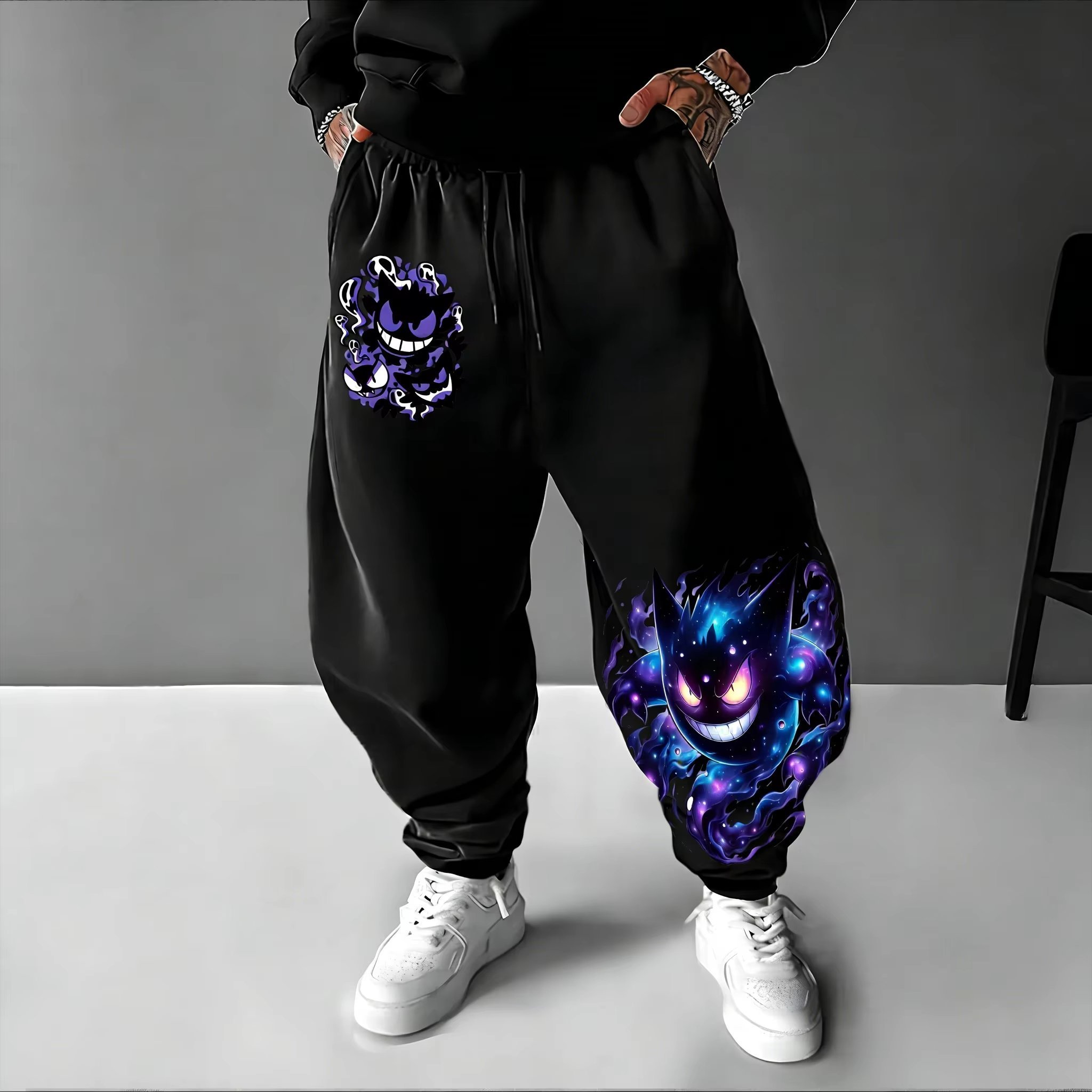 Y2K 2026 포켓몬 Gengar 코튼 스위트 팬츠  - Men Shoes Joggers 리뷰 및 가격