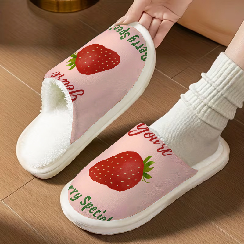 스트로베리 쿼트 럭셔리 플러시 슬리퍼 남녀 겨울용 따뜻 - Men Shoes Quotes 리뷰 및 가격