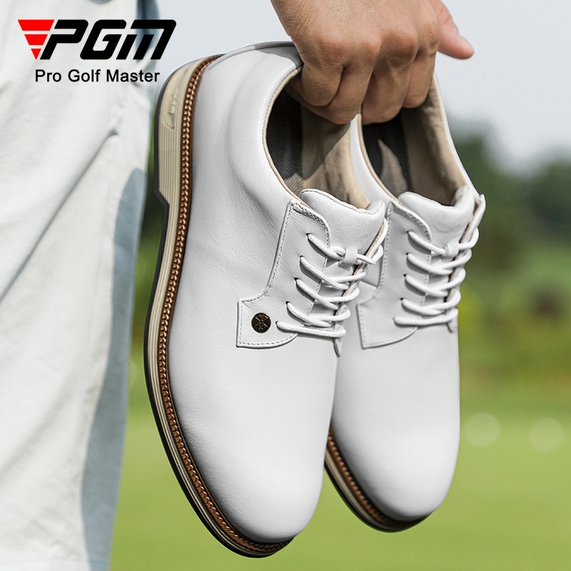PGM 남성용 소가죽 골프화 스파이크리스 미끄럼 방지  - Men Shoes Eu To Us Size 리뷰 및 가격
