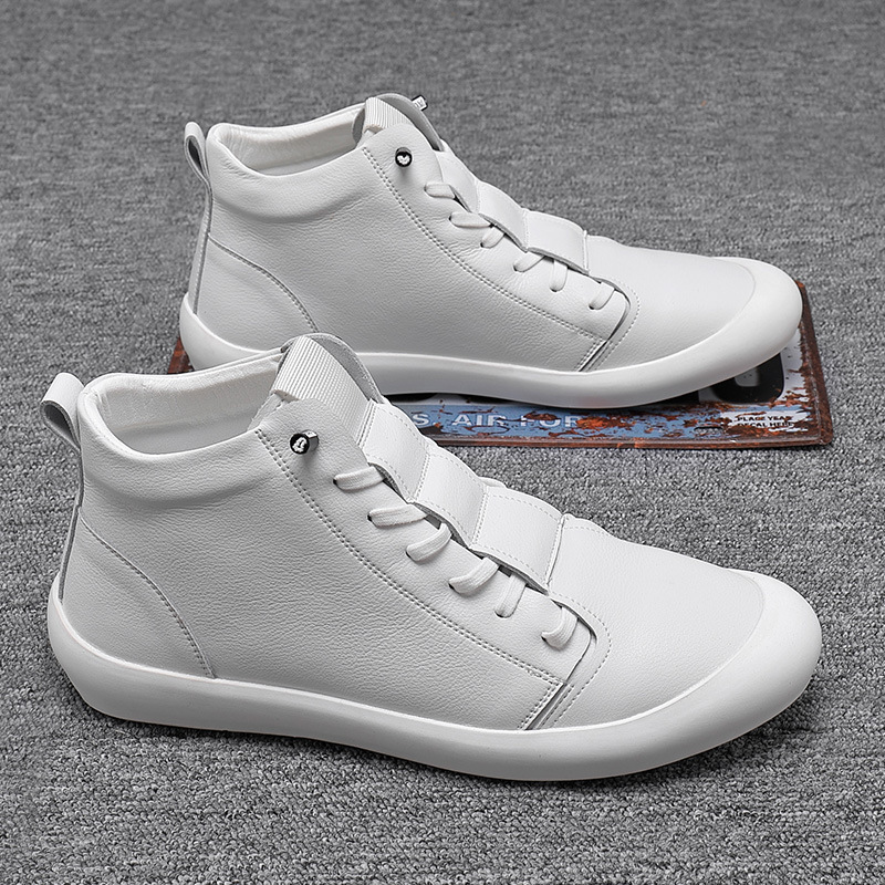 100% 정품 가죽 신발 남자 높은 상위 캐주얼 신발  - Men Shoes Under 100 리뷰 및 가격