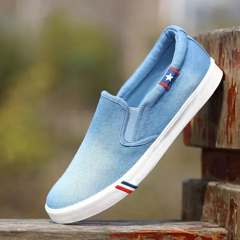 데님 남성 캔버스 신발 슬립 온 스니커즈 남성 플랫 남 - Men Shoes Vans 리뷰 및 가격