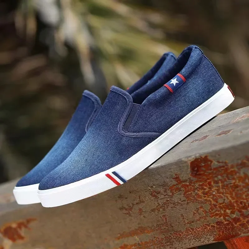 데님 남성 캔버스 신발 슬립 온 스니커즈 남성 플랫 남 - Men Shoes Vans 리뷰 및 가격